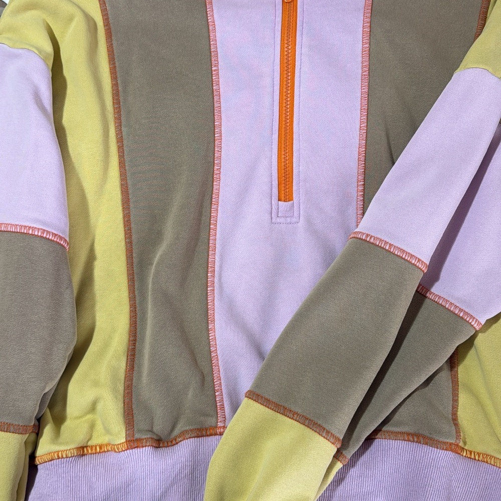 Colorblock Quarter-Zip Pullover